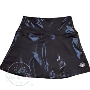 Falda Short Negro Metal