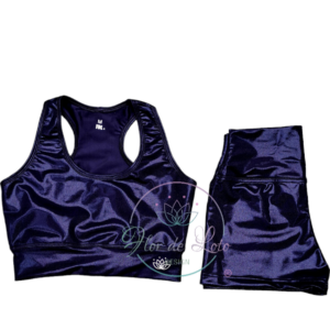 Conjunto Negro Metal Top Básico Minishort