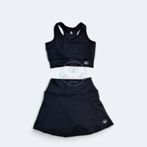 Kids Conjunto Negro Top & Falda Short