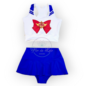 Conjunto Pole Sailor Moon  Top & Microfalda