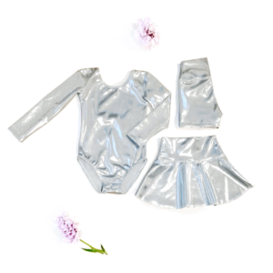 Kids Tripack Malla Short & Faldón Gris Perla Metal
