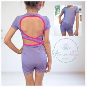 Kids Malla Ab Espalda  Lila & Fucsia Neon
