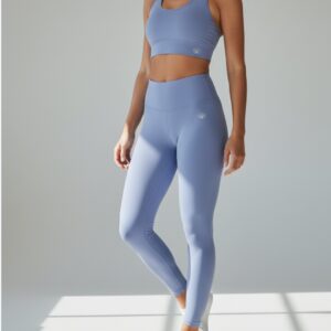 Set Denim Top Básico & Leggins